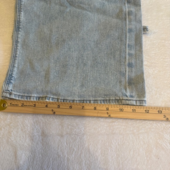 American Eagle Dreamy Drape Wide Leg Jeans Womens 12 Blue Super High Rise - Picture 12 of 13